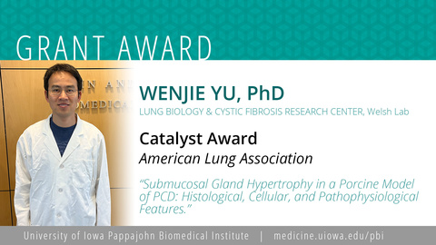 Wenjie Yu wins Catalyst Award from American Lung Association